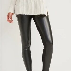 Faux leather pants